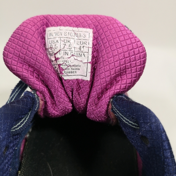 Women's Saucony Running Shoes, 8mm Offset Ride 9, Size 9.5US Pink-Purple & Navy - Picture 7 of 8